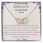 Interlocking Hearts Necklace - To My Lovely Granddaughter - Love, Nana