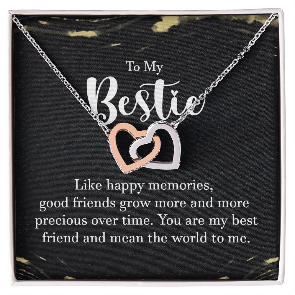 Interlocking Hearts Necklace - To My Bestie