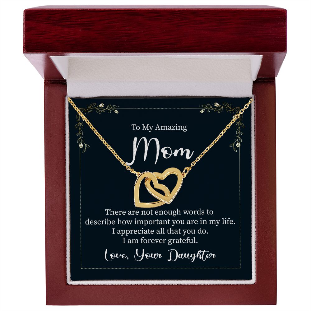 Interlocking Hearts Necklace - To My Amazing Mom