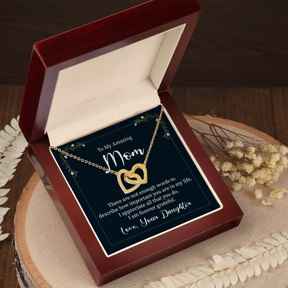 Interlocking Hearts Necklace - To My Amazing Mom