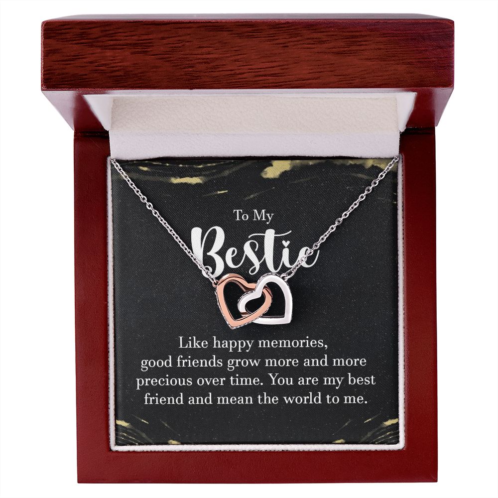 Interlocking Hearts Necklace - To My Bestie