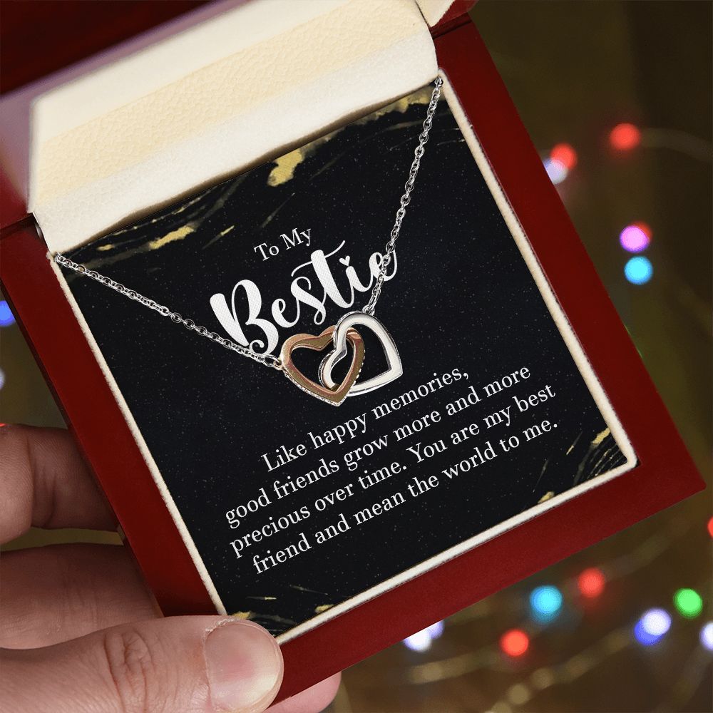 Interlocking Hearts Necklace - To My Bestie