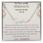 Signature Name Necklace - To My Lovely Granddaughter