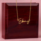 Signature Name Necklace - To My Lovely Granddaughter