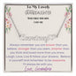 Heart Name Necklace - To My Lovely Granddaughter, Love Grandma