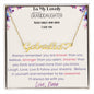 Heart Name Necklace - To My Lovely Granddaughter. Love Nana