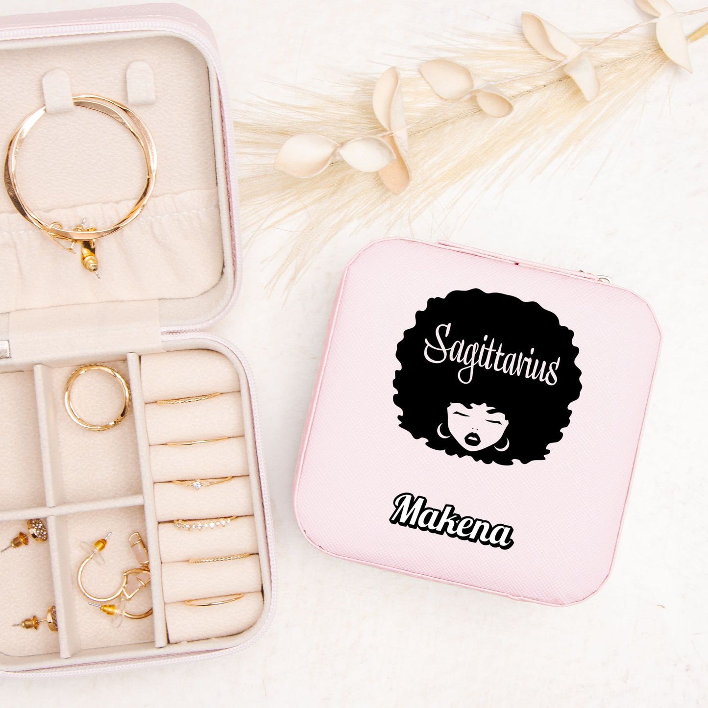 Personalized Jewelry Travel Case - Sagittarius