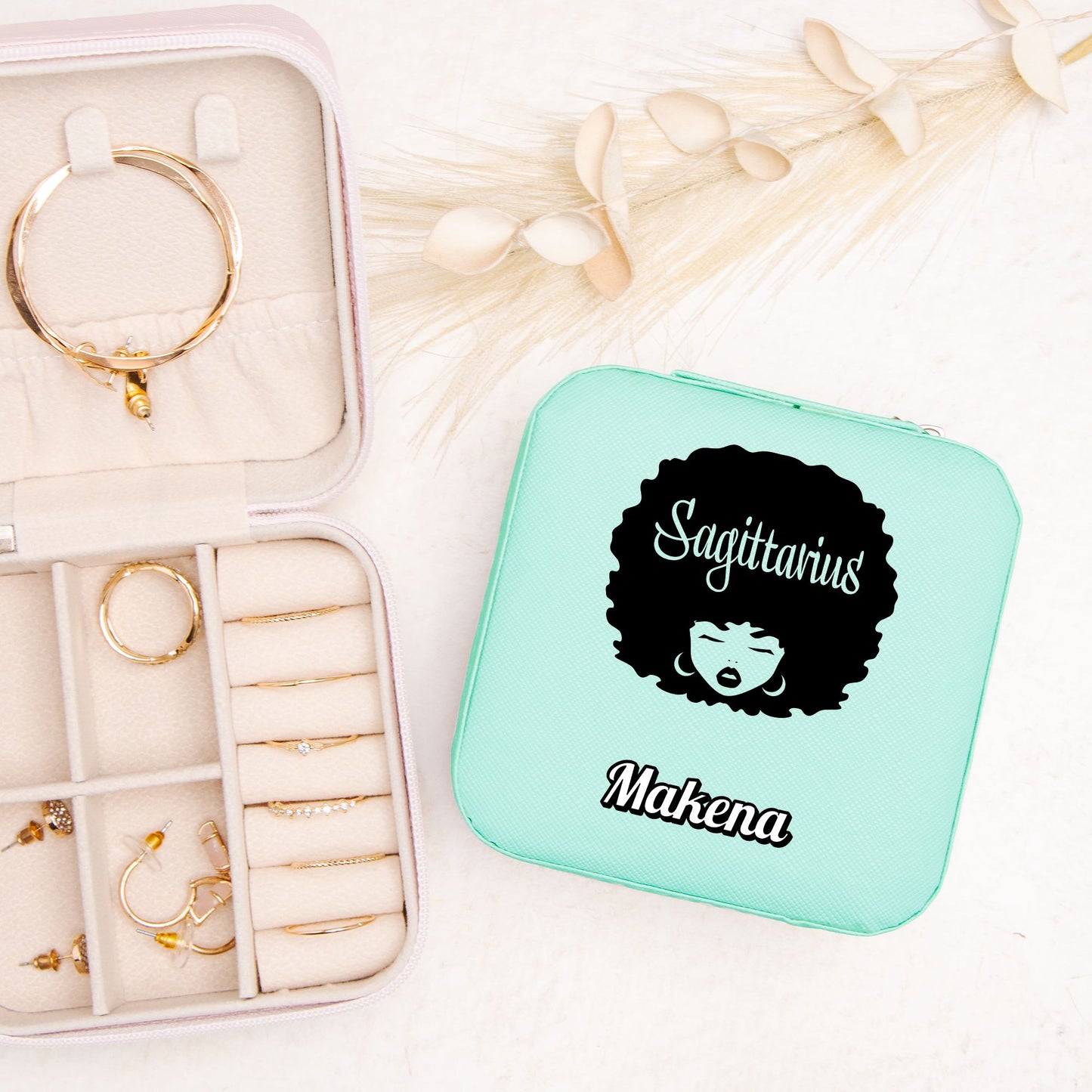 Personalized Jewelry Travel Case - Sagittarius