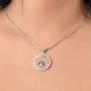 Pink Sparkles Round Initial Pendant