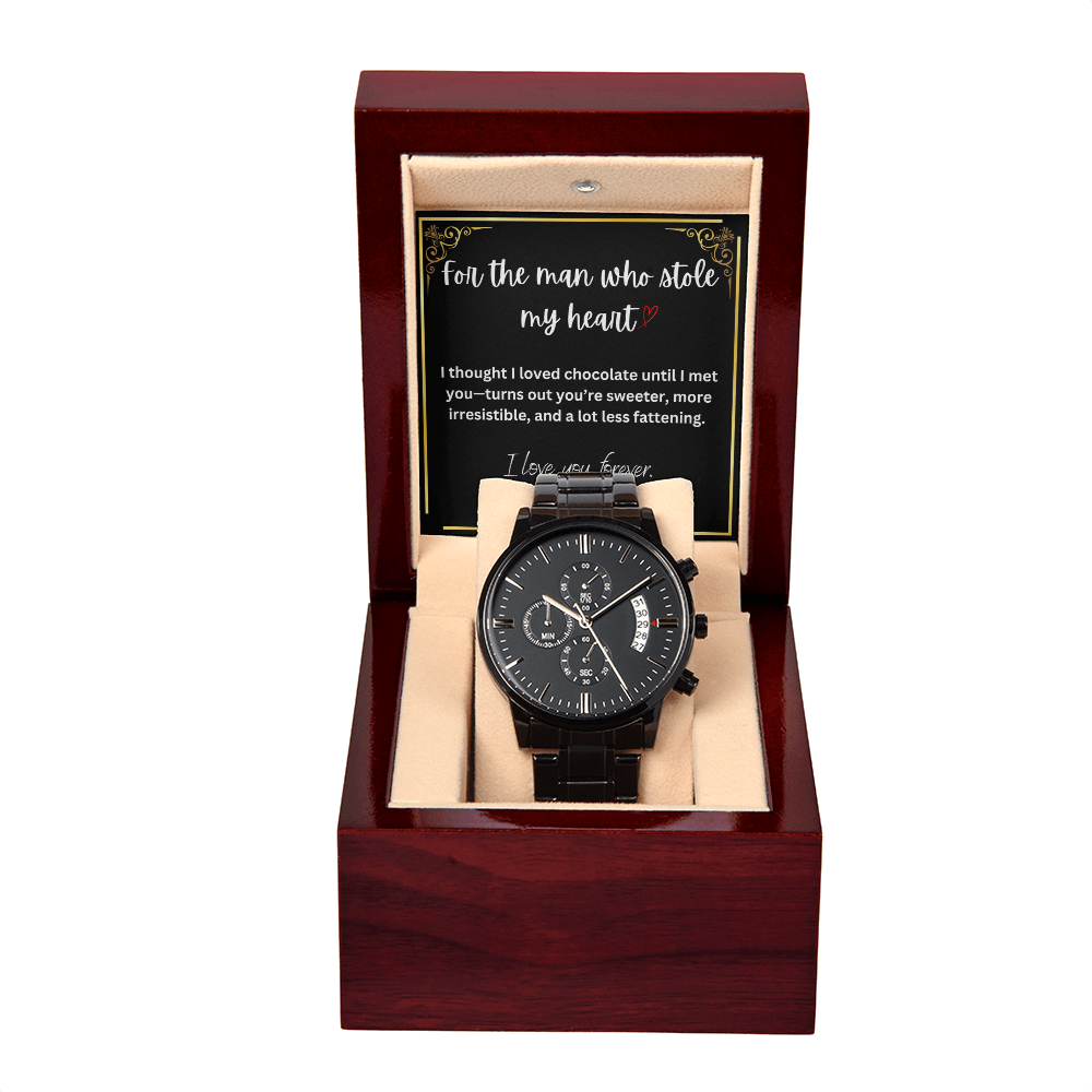 Men's Black Chronograph Watch