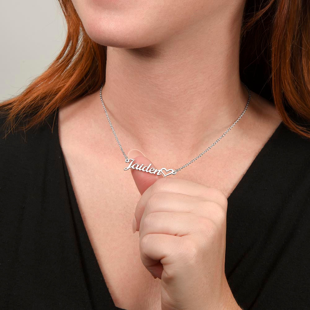 Heart Name Necklace - To my future wife - I promise to be your best friend