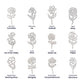 Flower Name Necklace - Happy 40th Birthday