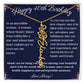 Flower Name Necklace - Happy 40th Birthday