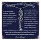 Flower Name Necklace - Happy 40th Birthday