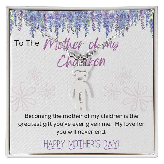 Kid Charm Necklace - To the Mother of My Children