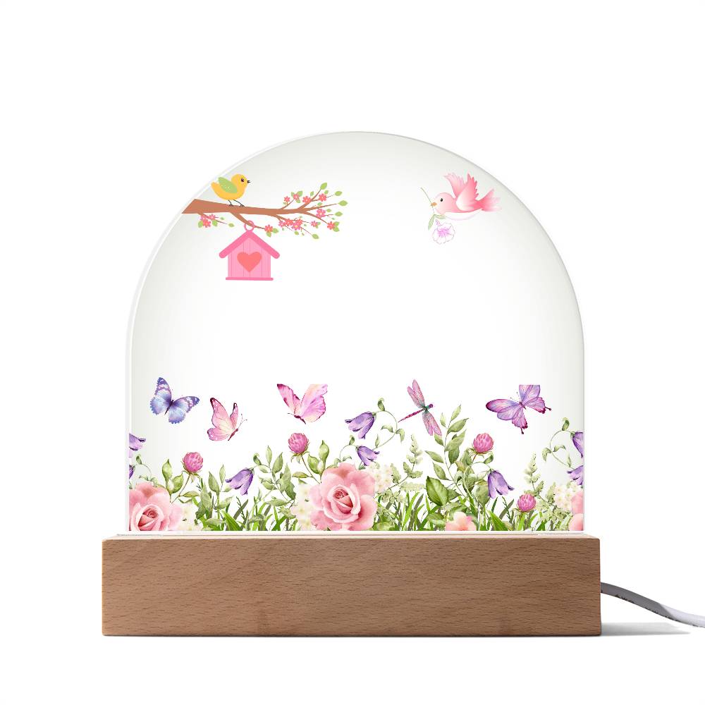 Personalized Butterfly Nightlight - Acrylic Dome Plaque