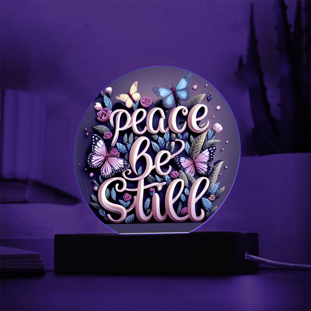 Acrylic Circle Plaque - Peace Be Still