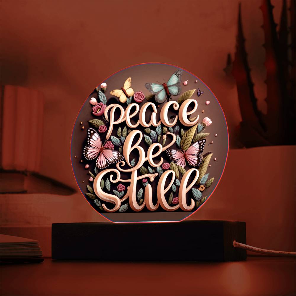 Acrylic Circle Plaque - Peace Be Still