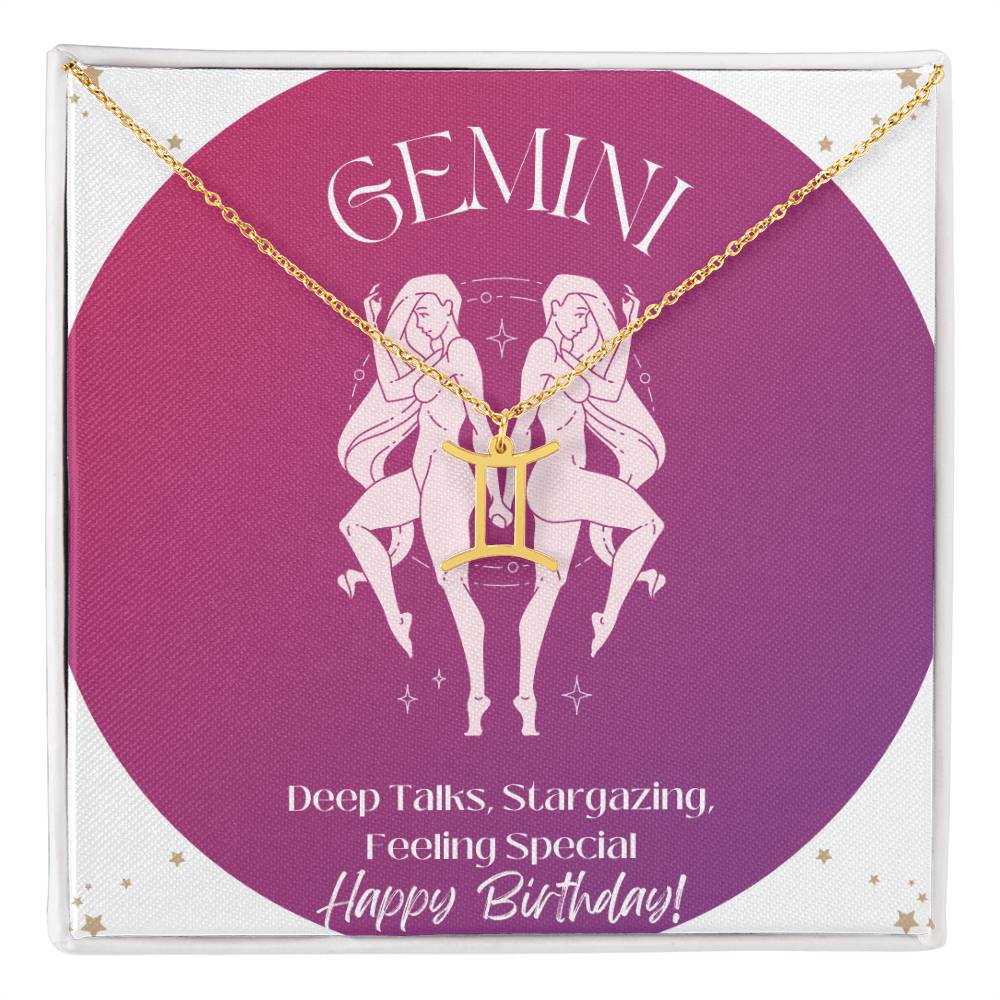 Zodiac Symbol Necklace - Gemini