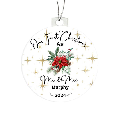 Couple's First Christmas - Personalized Acrylic Christmas Ornament