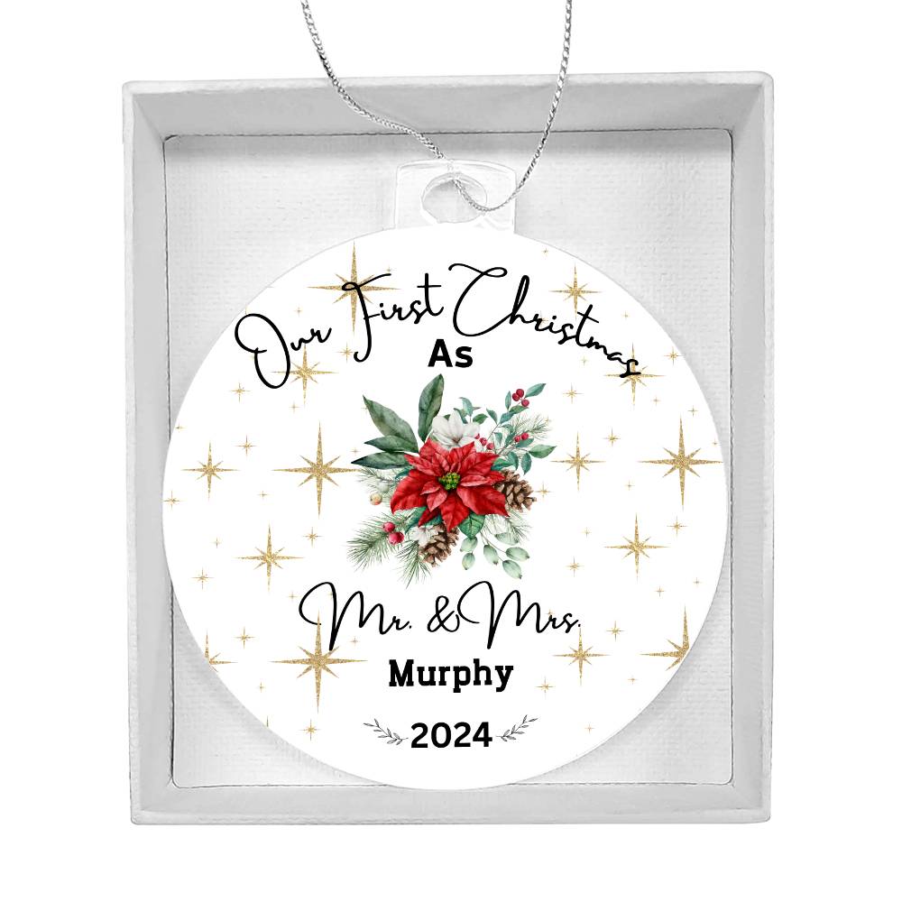 Couple's First Christmas - Personalized Acrylic Christmas Ornament