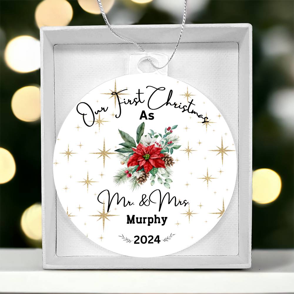 Couple's First Christmas - Personalized Acrylic Christmas Ornament