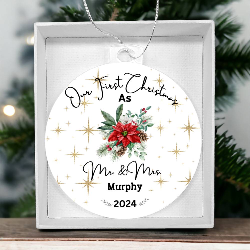 Couple's First Christmas - Personalized Acrylic Christmas Ornament