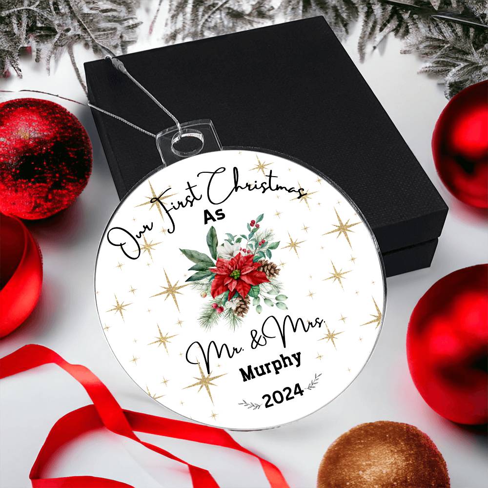 Couple's First Christmas - Personalized Acrylic Christmas Ornament