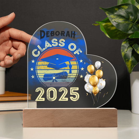 Class of 2025 - Acrylic Heart LED Keepsake