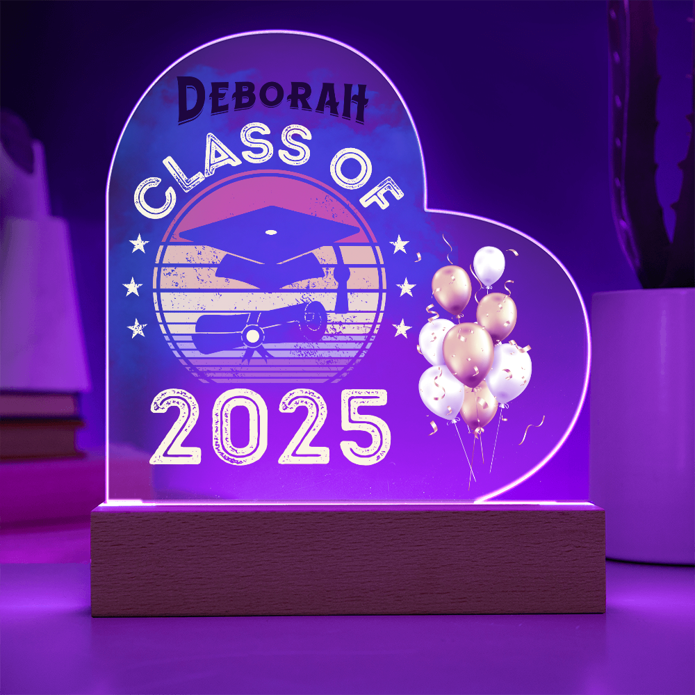 Class of 2025 - Acrylic Heart LED Keepsake