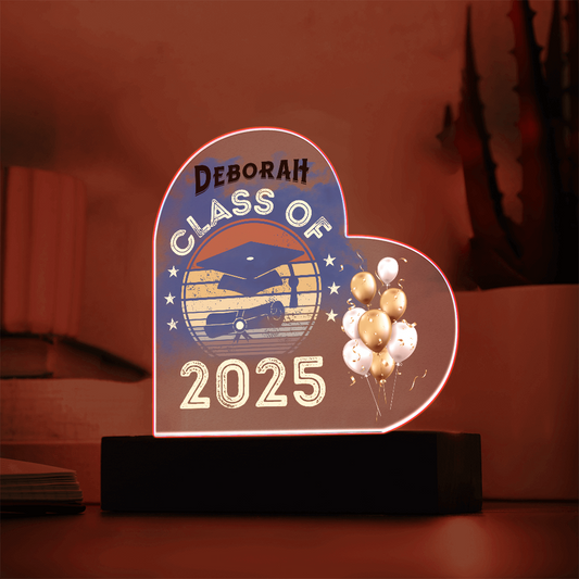 Class of 2025 - Acrylic Heart LED Keepsake