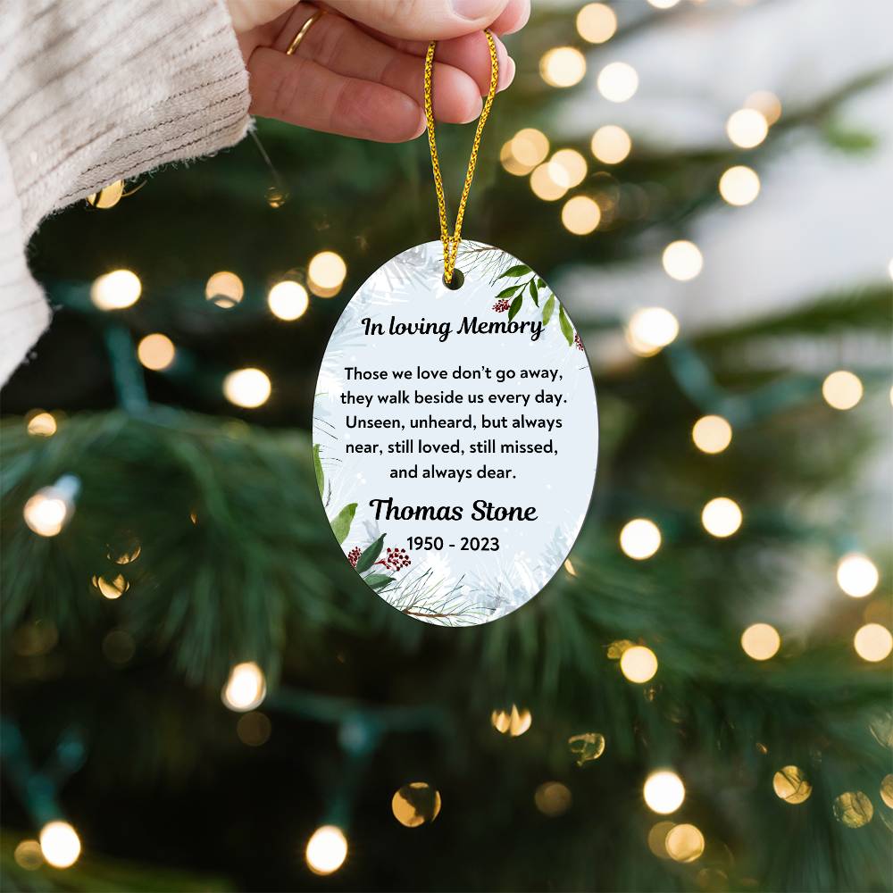 In Loving Memory, Those we love - High Gloss Oval Ornament