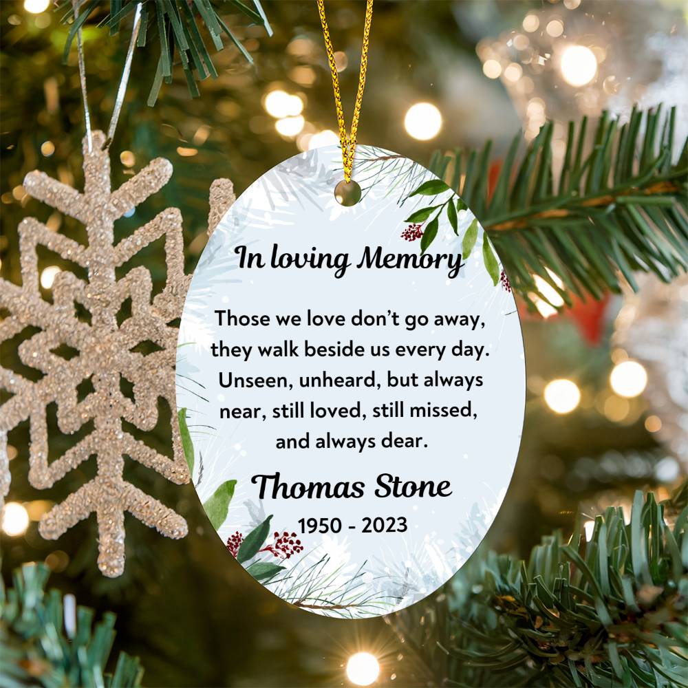 In Loving Memory, Those we love - High Gloss Oval Ornament