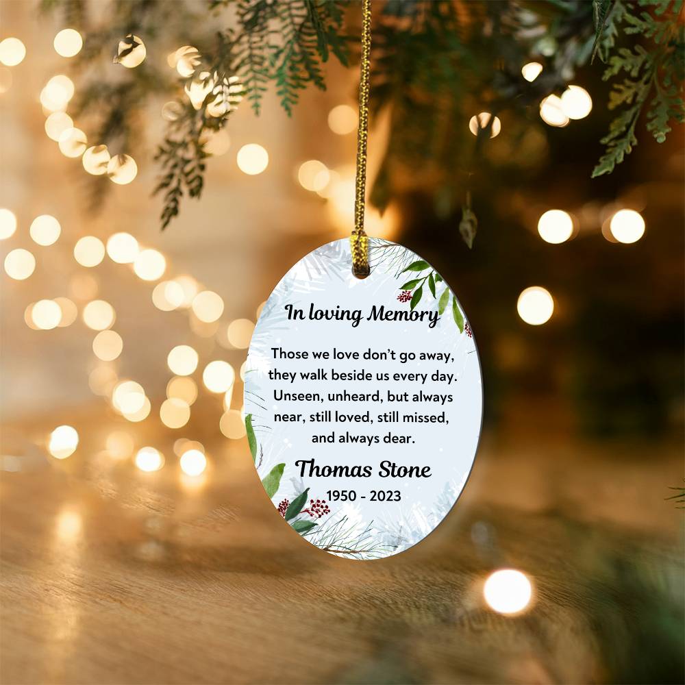 In Loving Memory, Those we love - High Gloss Oval Ornament