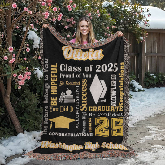 Heirloom Woven Blanket - Graduation Keepsake - Be Hopeful