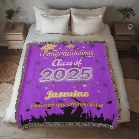 Heirloom Woven Blanket - Class of 2025 Graduation Keepsake