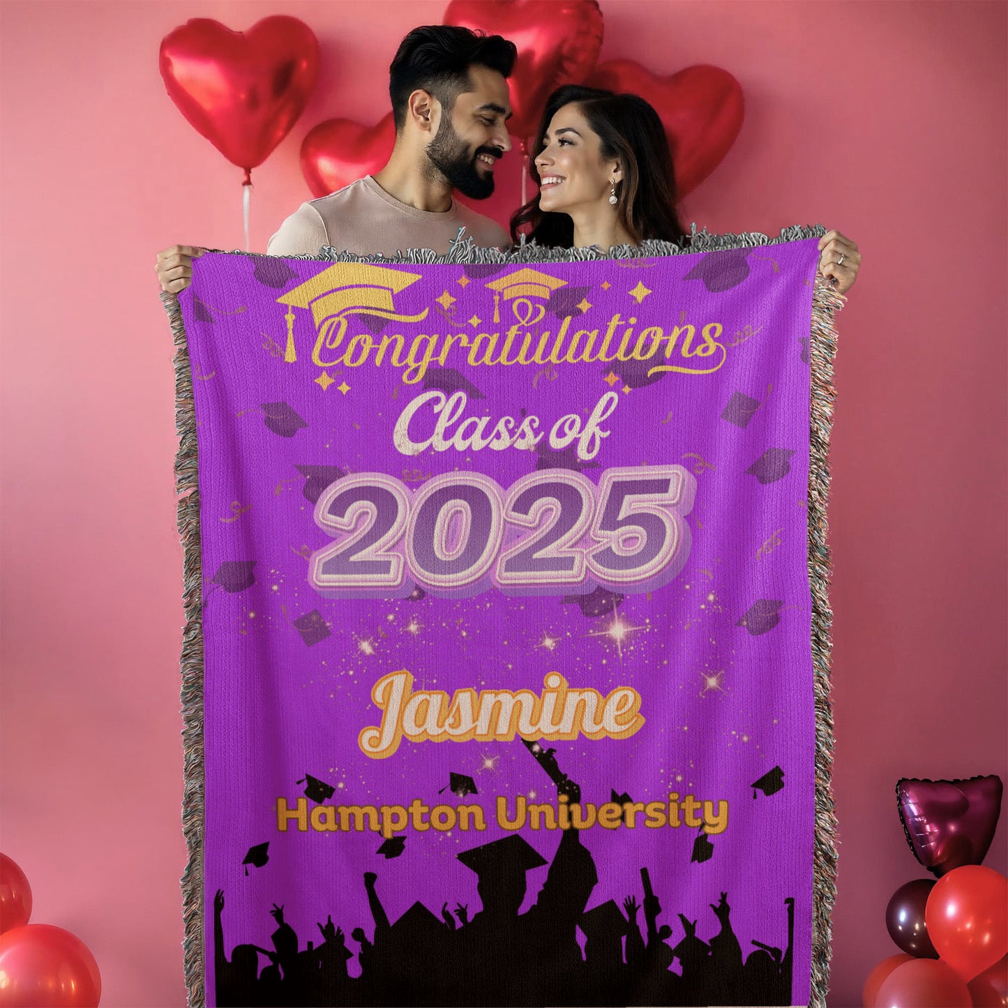 Heirloom Woven Blanket - Class of 2025 Graduation Keepsake