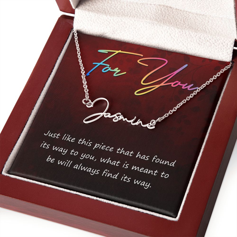 Signature Name Necklace - For You