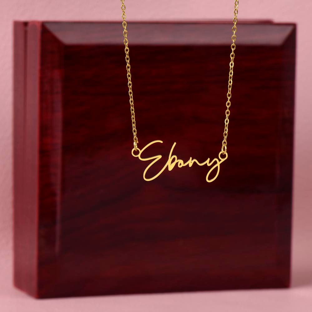 Signature Name Necklace - To My Lovely Granddaughter - Love, Nana