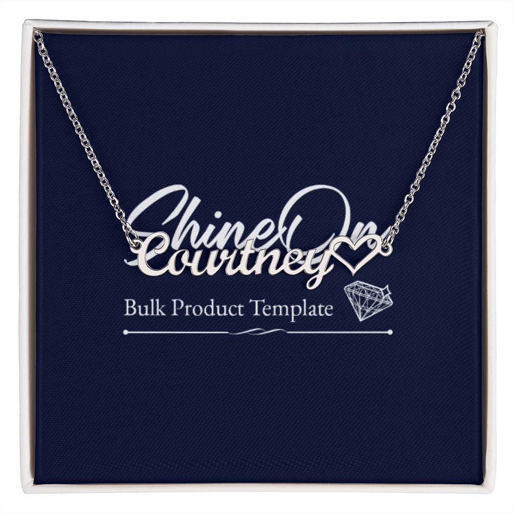 Name Necklace with Heart -